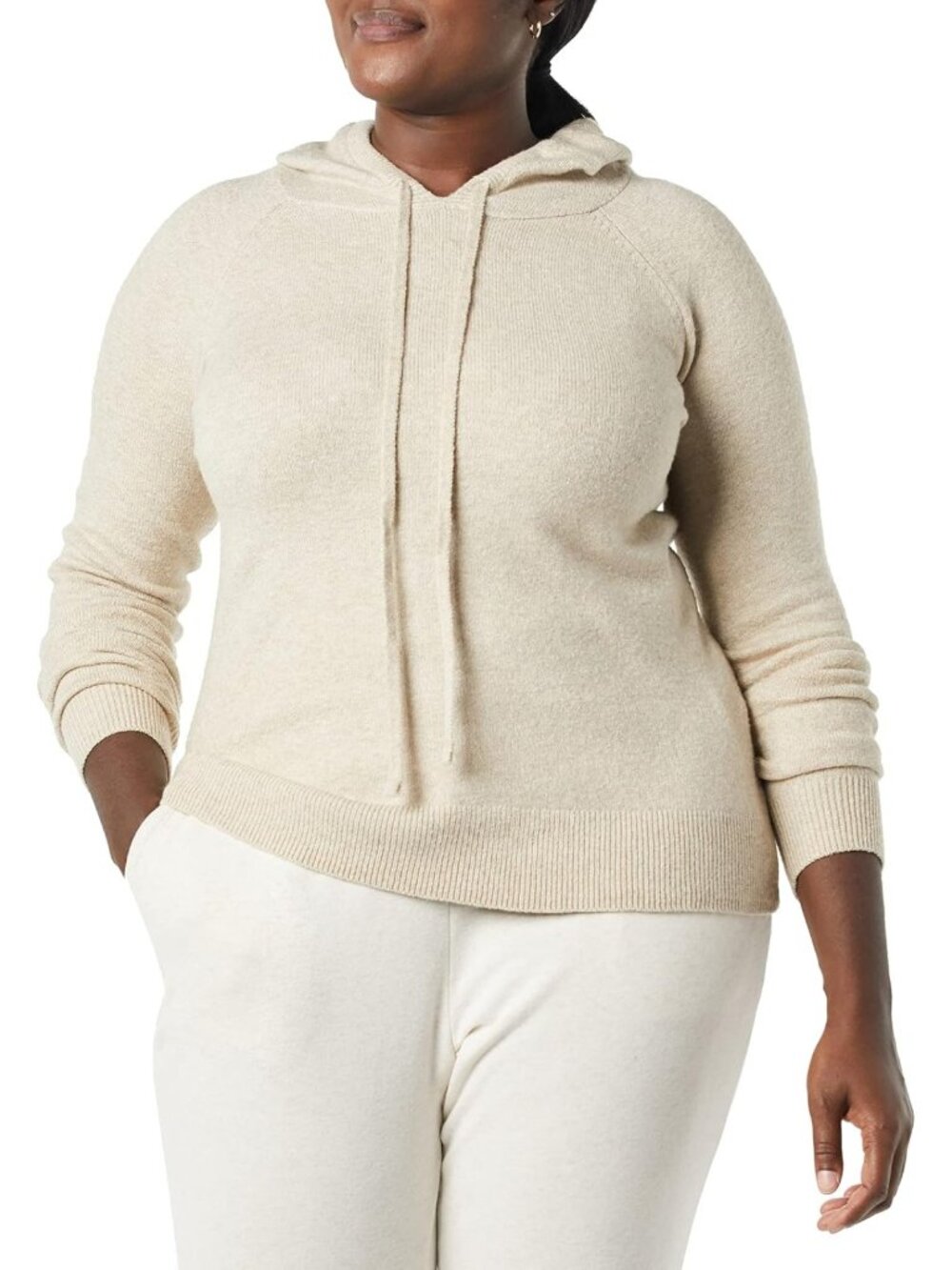 Cozy Soft Touch Long Sleeve Hooded Pullover Sweater for Women - Perfect for Fall